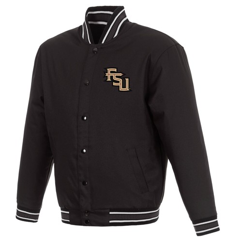 Florida State Seminoles Poly Twill Varsity Jacket Embroidered Logos JH Design - Picture 3 of 4