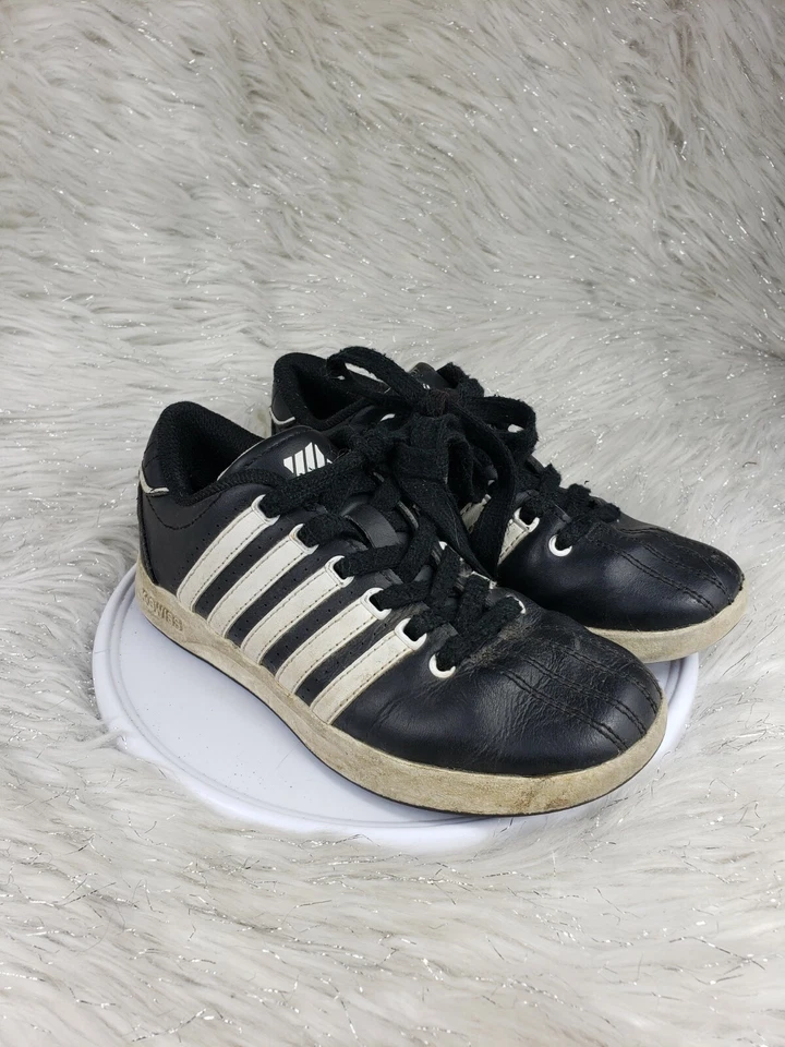 K-SWISS Zapatillas de Cuero Negro Blanco Niños Talla 1 Foto 2 de 4