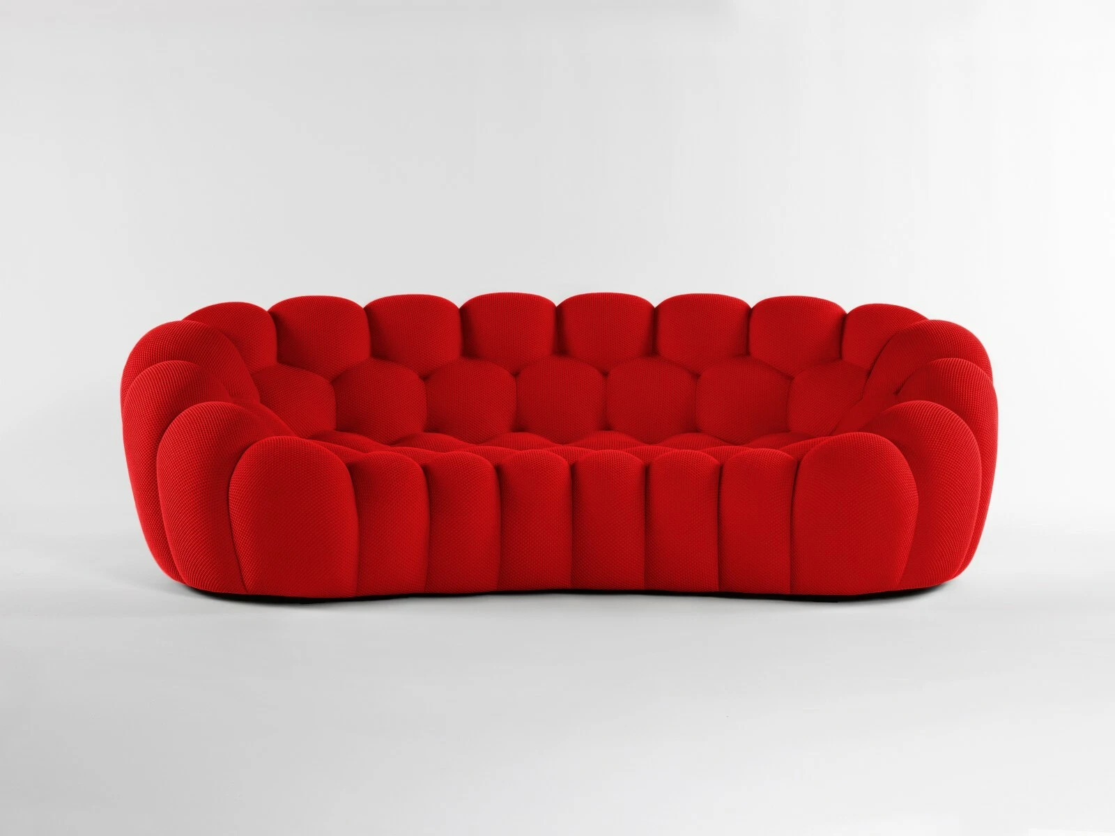 Roche Bobois Bubble 2 Curved 3-4 Seat Sofa Rubis Red 2D *4 Month Delivery Time*