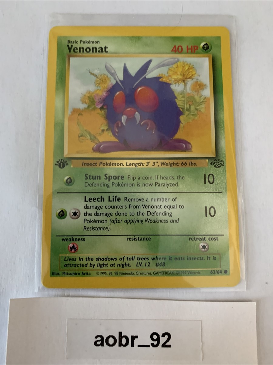 Pokemon Jungle Common Venonat #63 [1st Edition]
