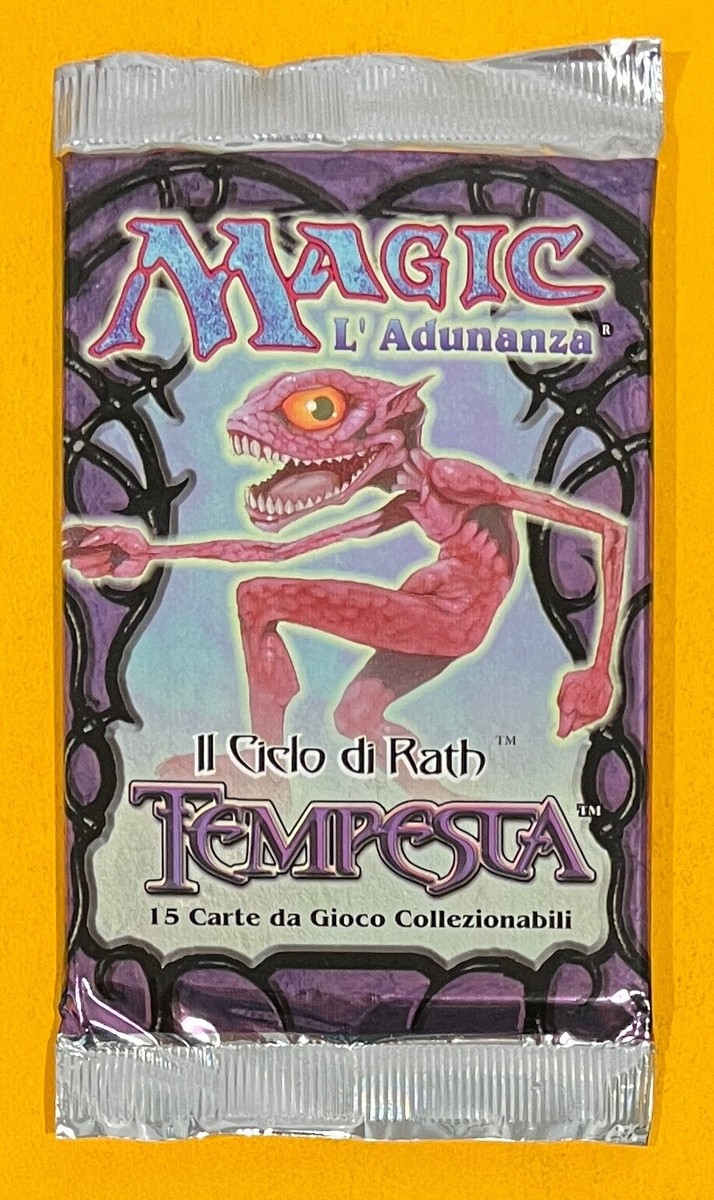 magic the gathering tempest booster box MTG TEMPEST Booster Pack (Italian) Sealed (OldManMTG 008-798)