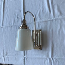 Pottery Barn Francis Wall Sconce Polished Nickle Shade For Sale