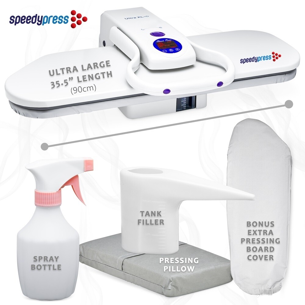 Pressa Da Stiro Speedypress 81HD Professionale - 81 Cm Con Vapore, 2200W, Con Supporto (Bianco) - Foto 2