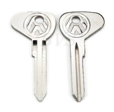 2x VW BLANK KEY Fit For VOLKSWAGEN BEETLE TYPE 3 SUPER KARMAN GHIA 1971 - 1979