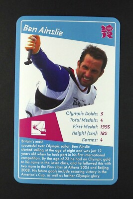 1 x info card British Legends Olympic Ben Ainslie Sailing TOL3