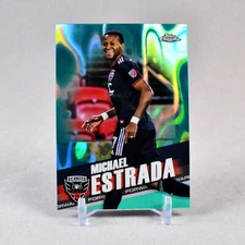 MICHAEL ESTRADA - 2022 Topps Chrome MLS Aqua Lava #200 D.C. United /299