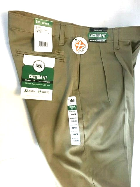 Lee pleated hotsell khaki pants
