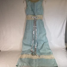 Vintage 70's Lorrie Deb Light Blue Sheath Dress Size 9 Fits 5-7 -Read!