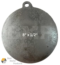 (1) AR500 Steel Gong Shooting Target 1/2" - 8" Round - 1-Hole 0200142