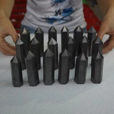 18Pcs Natural Shungite  Protect Against Radiation Crystal Point Tower Healing