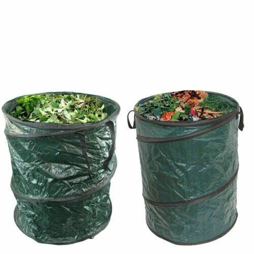 2 x Garden Bag Tidy Waste Bags Bin Pop Up Refuse Sack Bag Leaves Grass Cutting - Picture 1 of 3