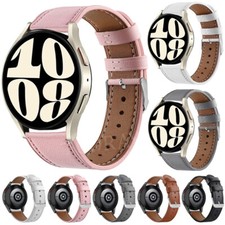 Leather Strap Band For Samsung Galaxy Watch 6 5 4 40 44mm 6 Classic 43 47mm 46mm