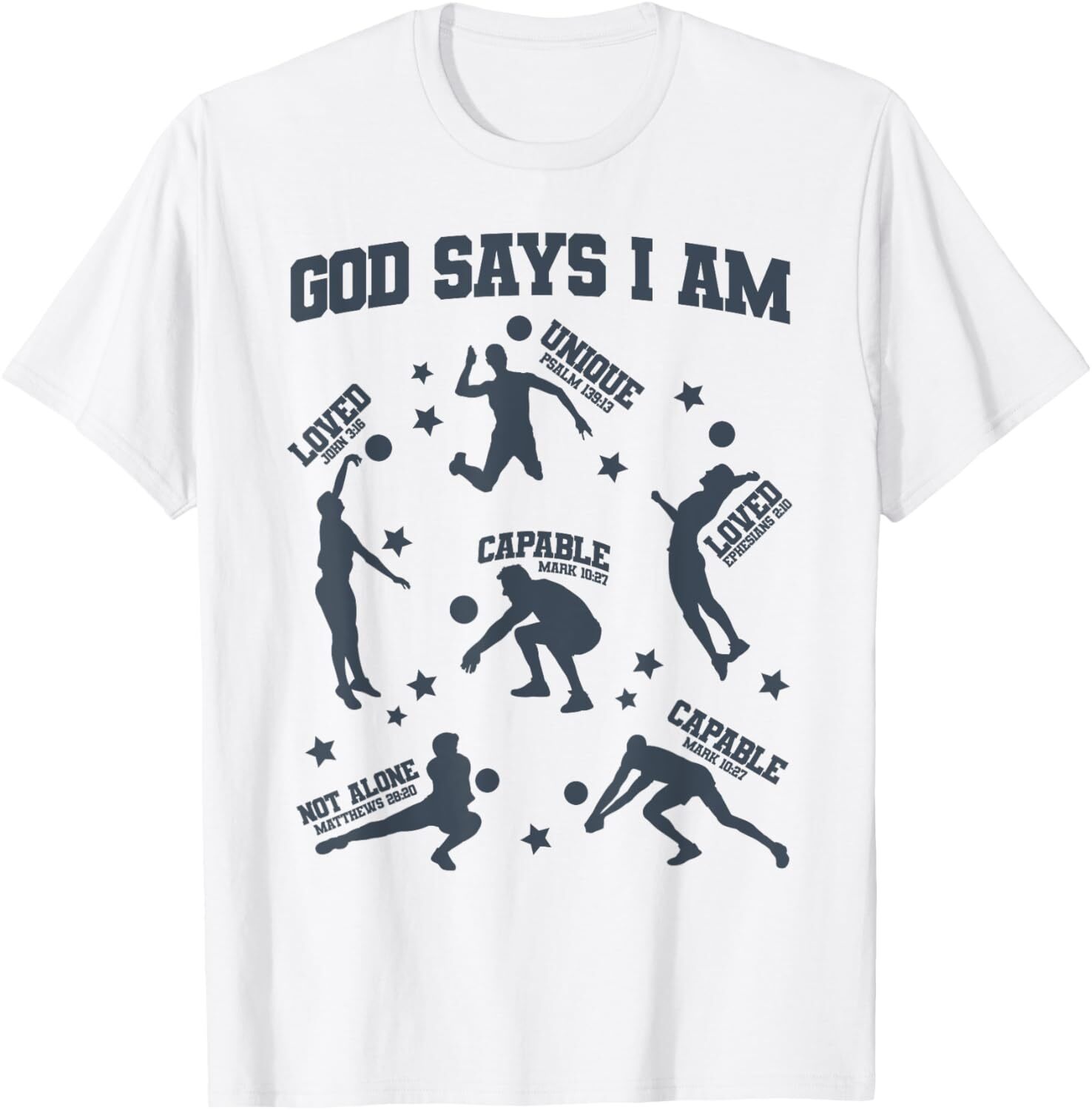God Says I Am Volleyball Lover Men Women Christian T-Shirt Hoodie