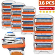 16Pcs Replacements 5Layer Men' For GiIIette Fusion Proglide Power Razor Blades✅