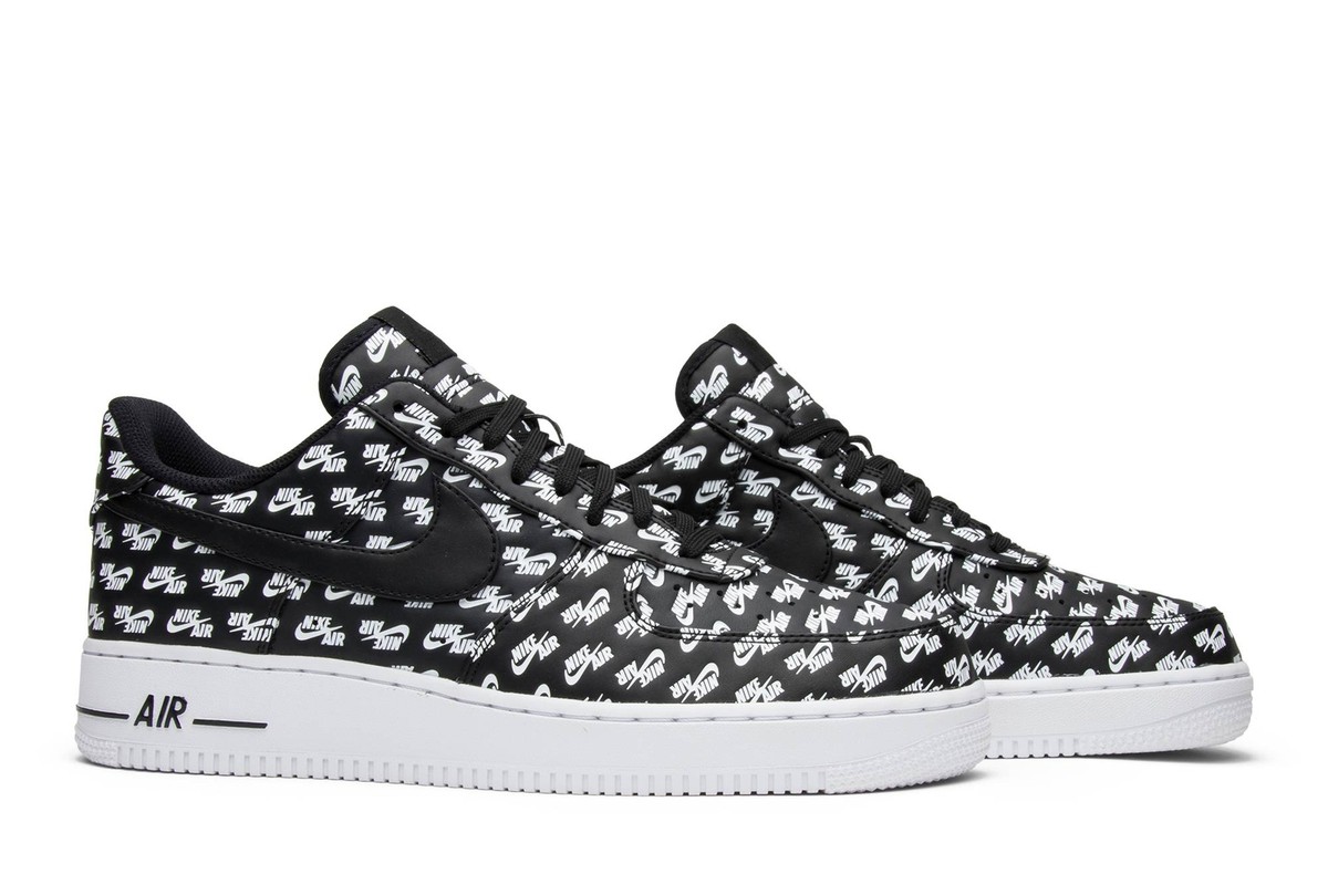 Nike Air Force 1 Low '07 QS 'All Over Logo Black' AH8462-001
