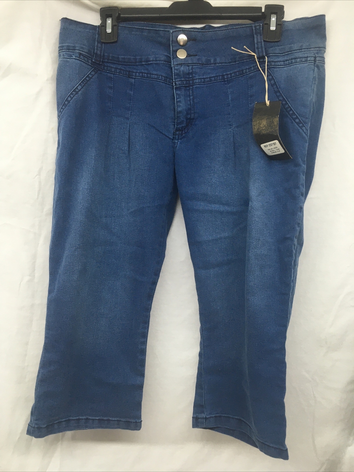 Pantalones de mezclilla para mujer Colombianos Levanta Capri con control de barriga talla 12 nuevos con etiquetas