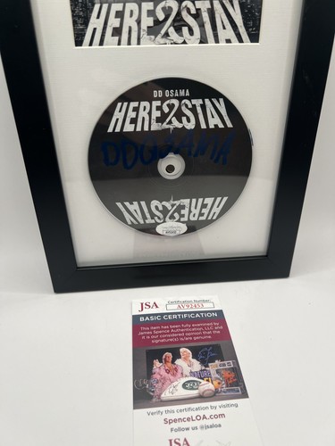 DD OSAMA SIGNED HERE 2 STAY CD - JSA COA in FRAME! - Picture 3 of 3