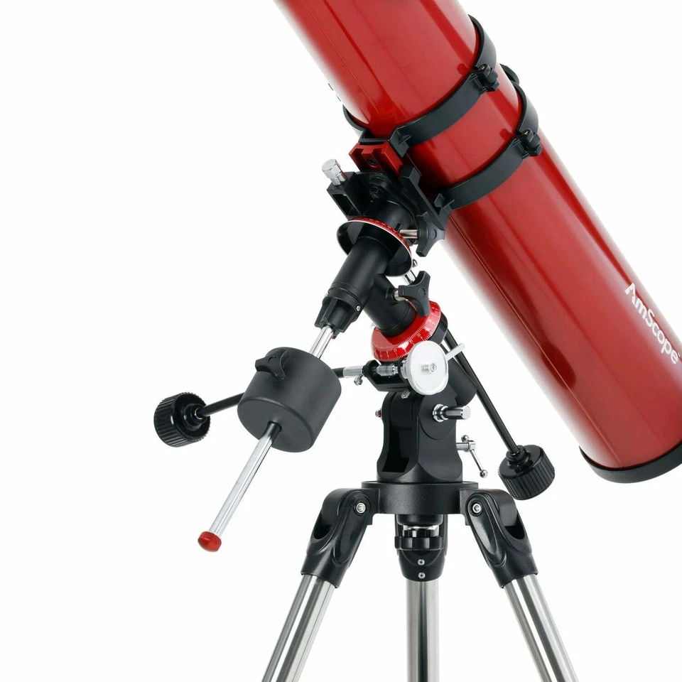 AmScope Reflector EQ Telescope 114mm Aperture 900mm Focal Length +Red Dot Finder - Image 4 of 4