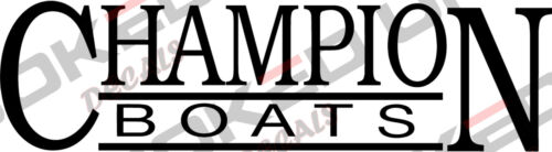 Champion Boats Logo Vinyl Transfer Decal - Afbeelding 1 van 2
