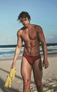 speedo guys at beach