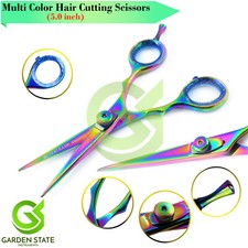 5'' Sharp Razor Edge Scissors For Barber Hairdressing Cutting Shears Multi-Color