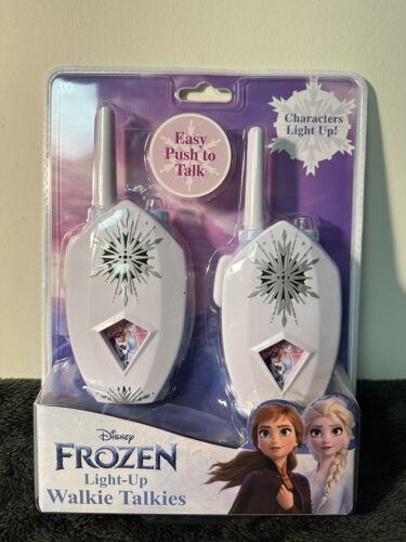 NEW Disney Frozen Light-Up Walkie Talkies for Kids Age 3+ Easy Talk 500 Ft Range - Picture 1 of 6