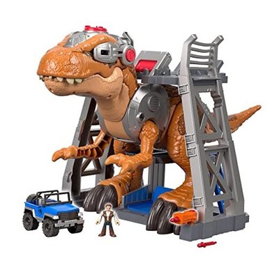  Imaginext Jurassic World Dinosaur Toy, T. rex with Lights & Owen Grady 