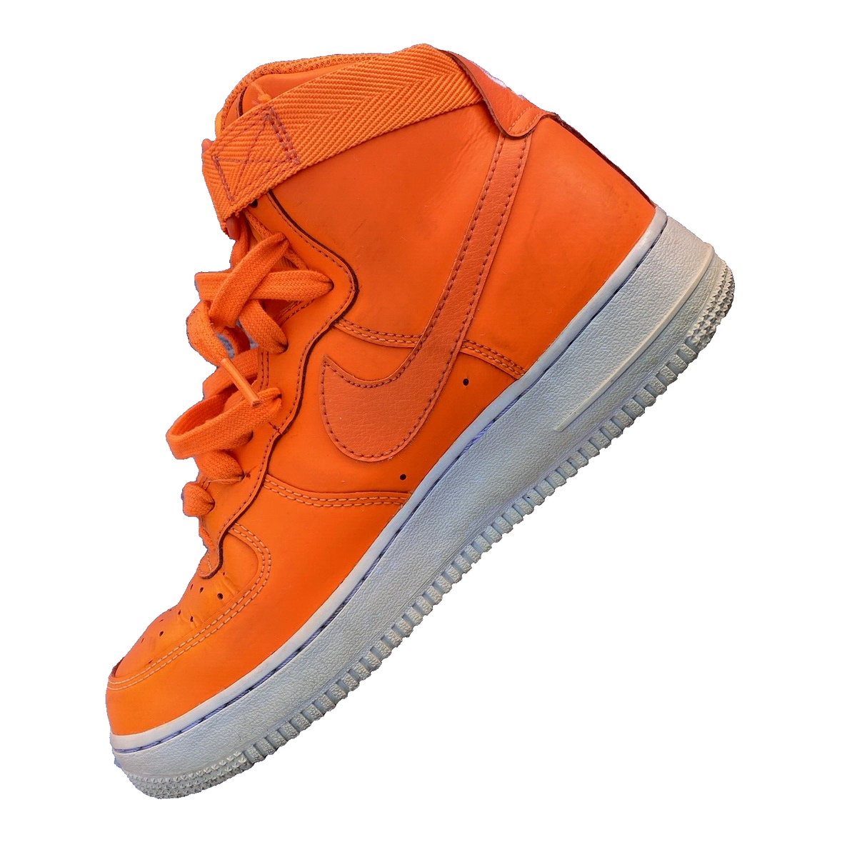 orange high top air forces