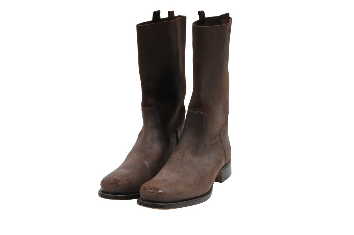 Prada Men Western Boots US10.5 UK9.5 Brown Leather Mid Calf Prada Men Western Boots US10.5 UK9.5 Brown Leather Mid Calf