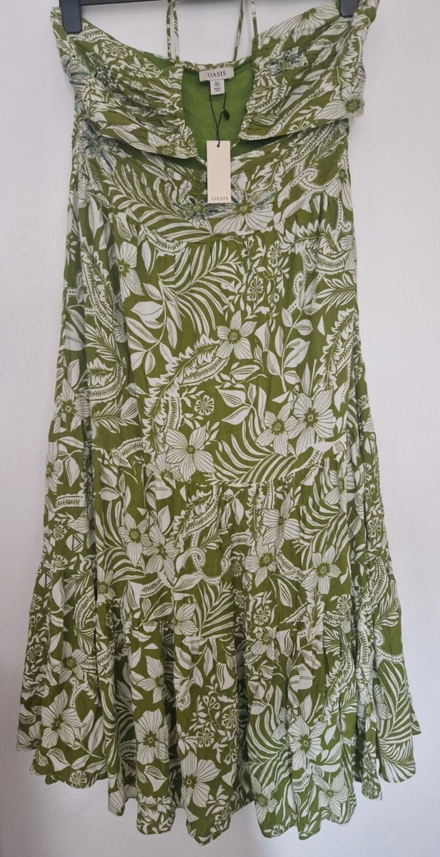 Oasis green shop dress sale