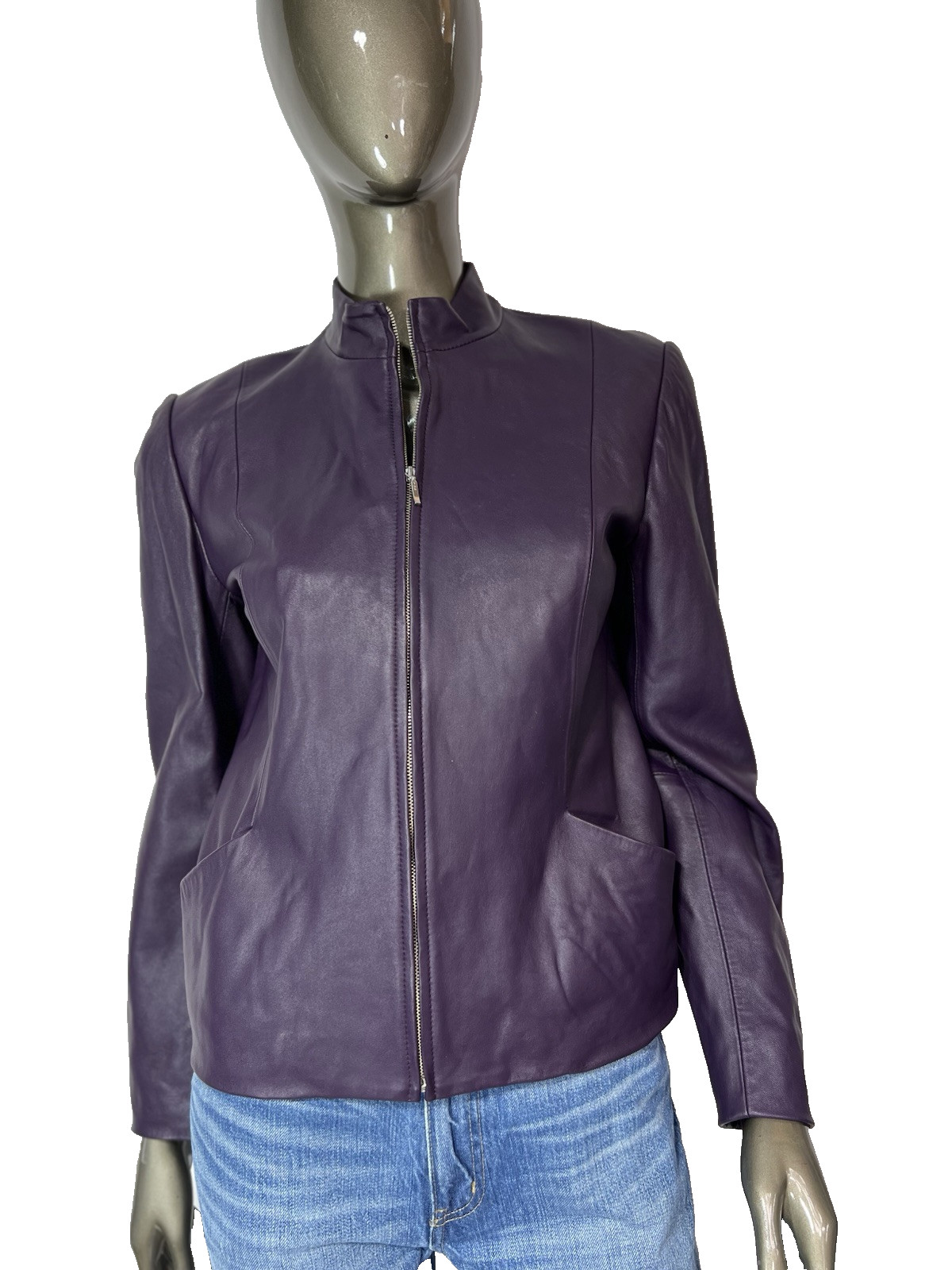 Pendleton Jacket Women's Size Small Purple Leathe… - image 8