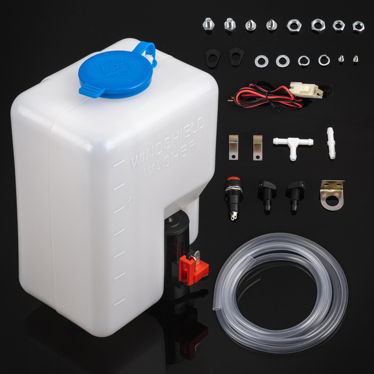 1.5L Windshield Washer Bottle Tank Pump Wiper System Universal