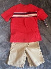 Boys Size 5 /2- Piece Outfit/Khaki Shorts Shirt NWT