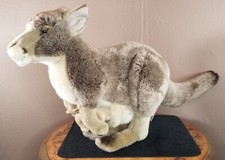 FAO Premium LARGE stuffed animal ...kangaroo w/ baby joey in pouch....26" long