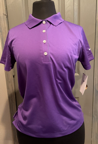 Nike Golf Dri-FIT Polo Womens Small Short Sleeve Purple NWT 203697-545 - Picture 1 of 6
