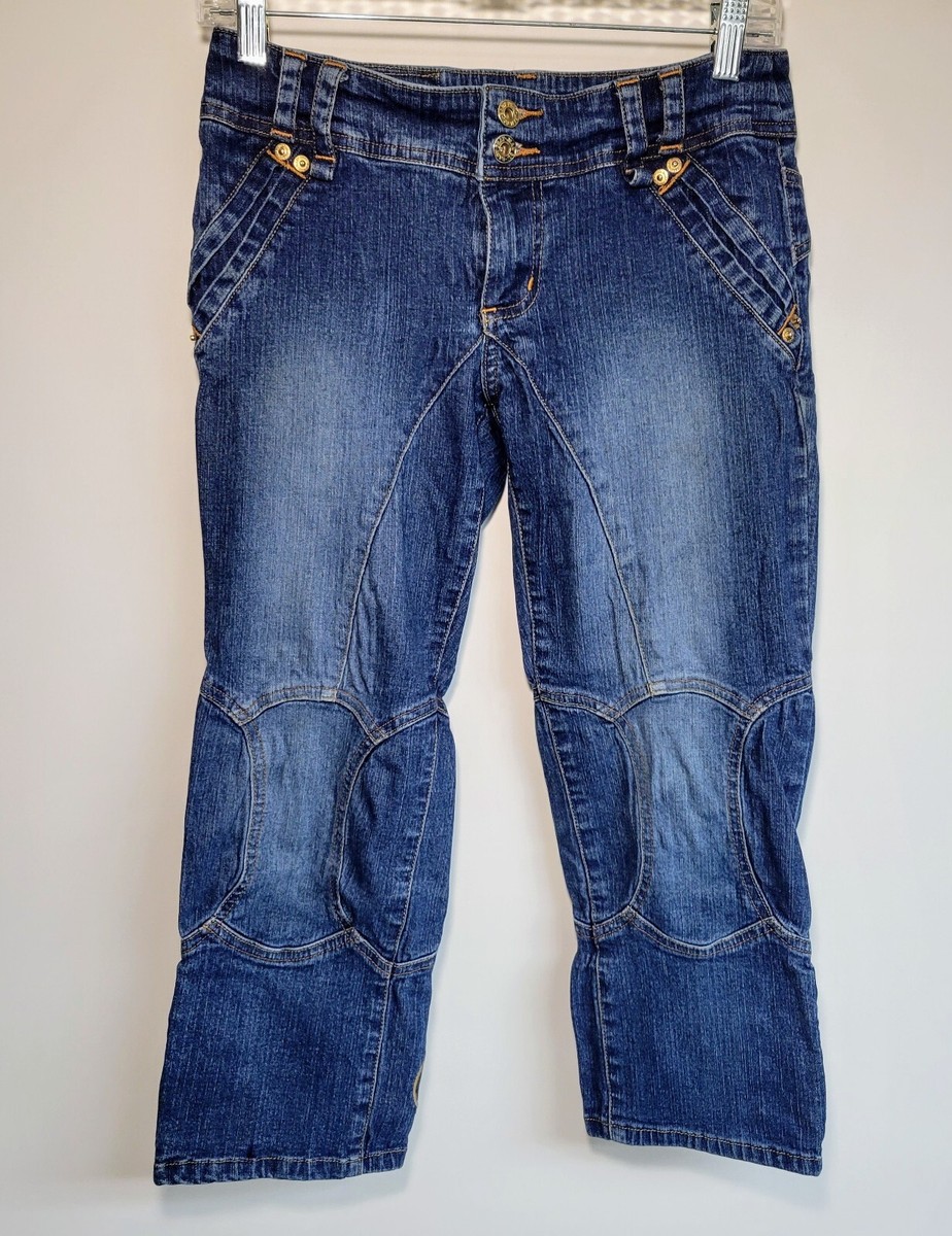 Pantalon Capri (jeans) Baby Phat Pour Femme - Taille 5 - Bleu Délavé - Neuf Avec étiquettes