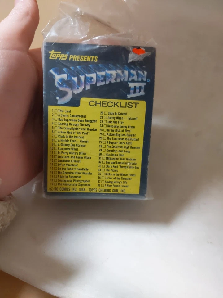 Superman III (3) - Juego completo de 99 cartas coleccionables - 1983 Topps - Casi nuevo Foto 3 de 4