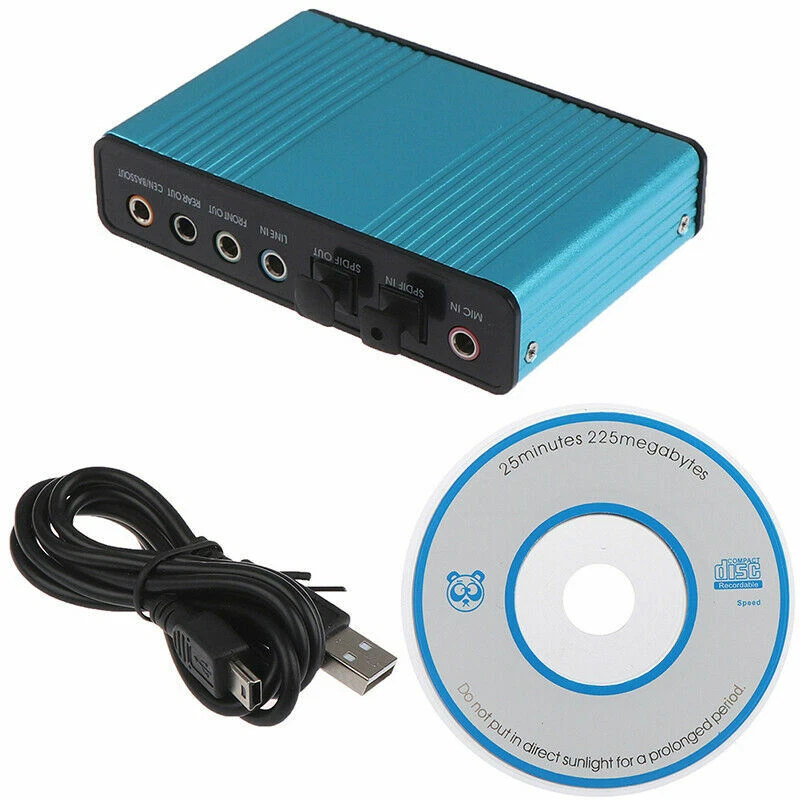 USB Optical Sound Card 5.1 Channels SPDIF DOLBY DAC Audio for PC Laptop - image 4 of 4