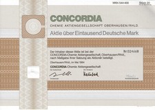 Concordia Chemie Aktiengesellschaft, 1984, Oberhausen, 1000 DM