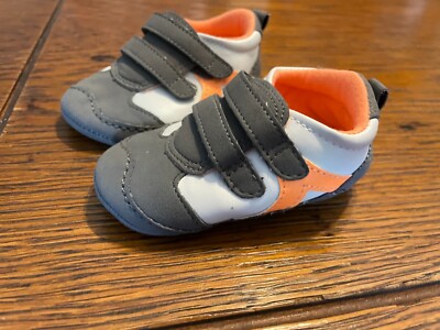 Carter's baby shoes size gray/orange