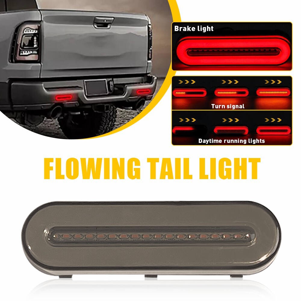 12V LED Tail Light with Flowing Turn Signal for Trucks Trailers RVs Campers