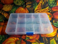 Storage Boxes Plastic Transparent 15 Slot Beads Accessories Organizer