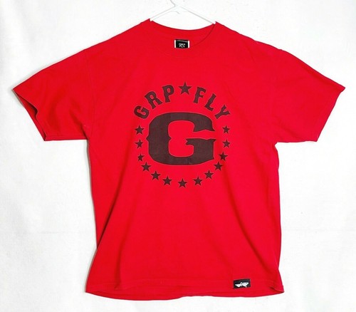 GRP FLY T-Shirt Tee Group Fly Red Size Large