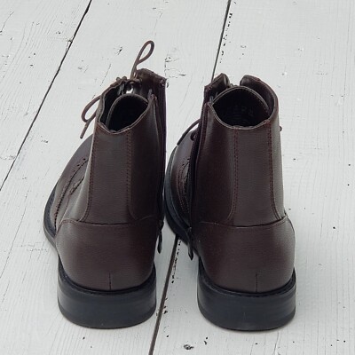 Unlisted Mens Brown Buzzer Wingtip Boots Embossed Leather US  display picture 3