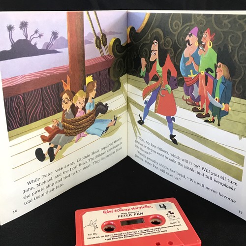 Peter Pan Snow White 7 Dwarfs Dopey Sleepy Sneezy Doc WDP Read Along Bk Tape 2 - Picture 4 of 12