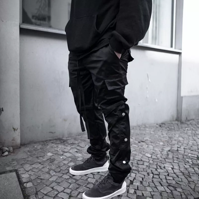 Snap cargo pants mens sales