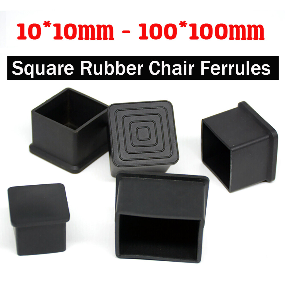Square Rubber Chair Ferrules AntiScratch Floor Protector Table Feet Leg