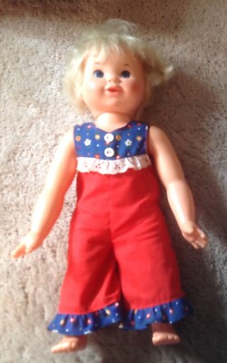 1970s Ideal Toy Corp. Tippy Tumbles Doll in Original Outfit-Sweet Face-Vintage