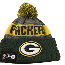 Green Bay Packers Knit Winter Hat Beanie New Era Cap On Field Sideline NWT