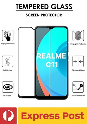Realme C11 Screen Protector Tempered Glass Full Cover 10D